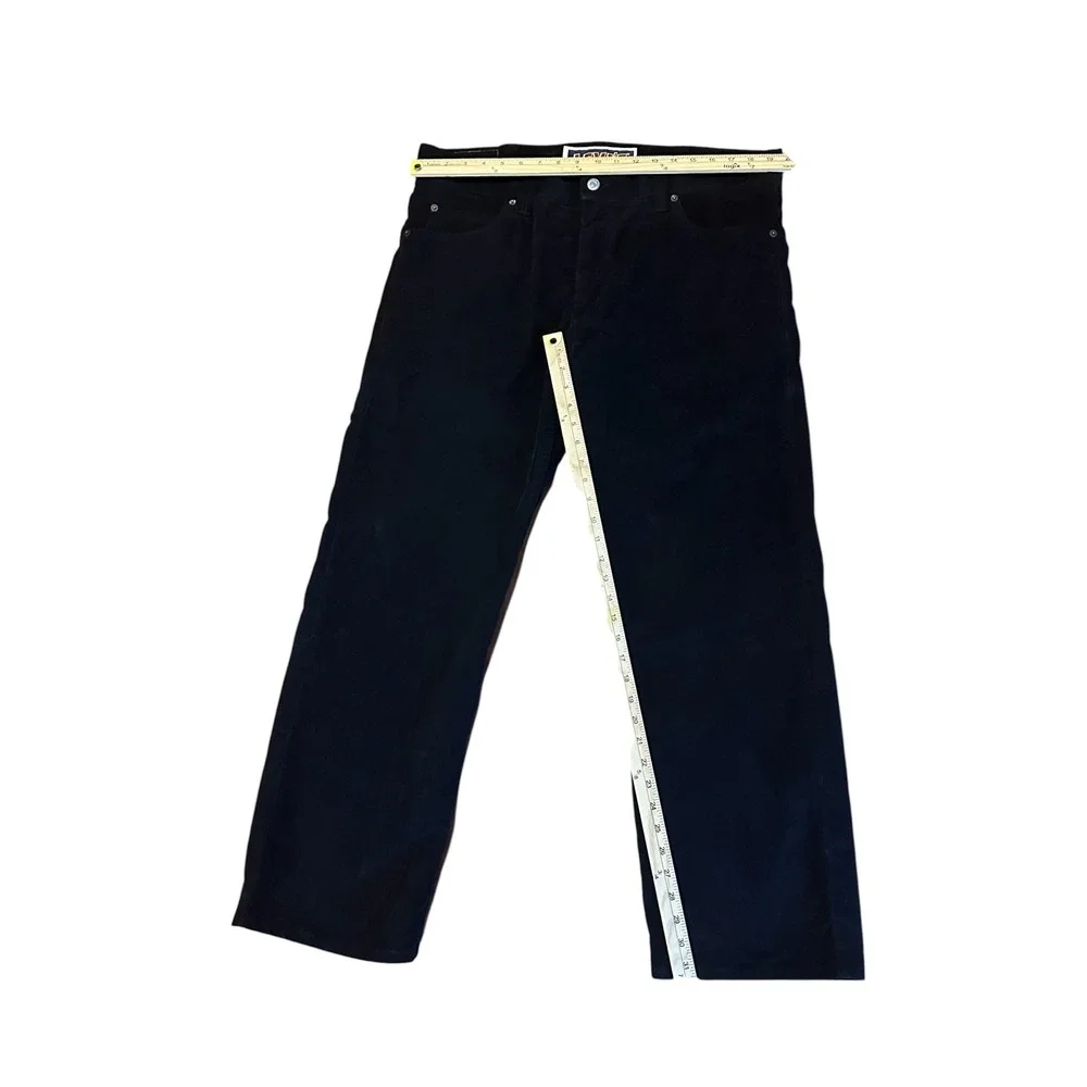 Levis 549 Low Loose Black Corduroy Pants Mens 37x31 Relaxed Skater Vintage